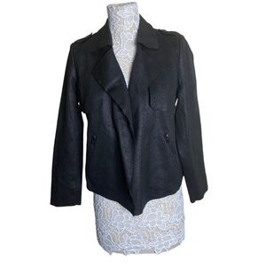 NWT Solitaire Faux Suede Open Front Snake Print Jacket size Medium